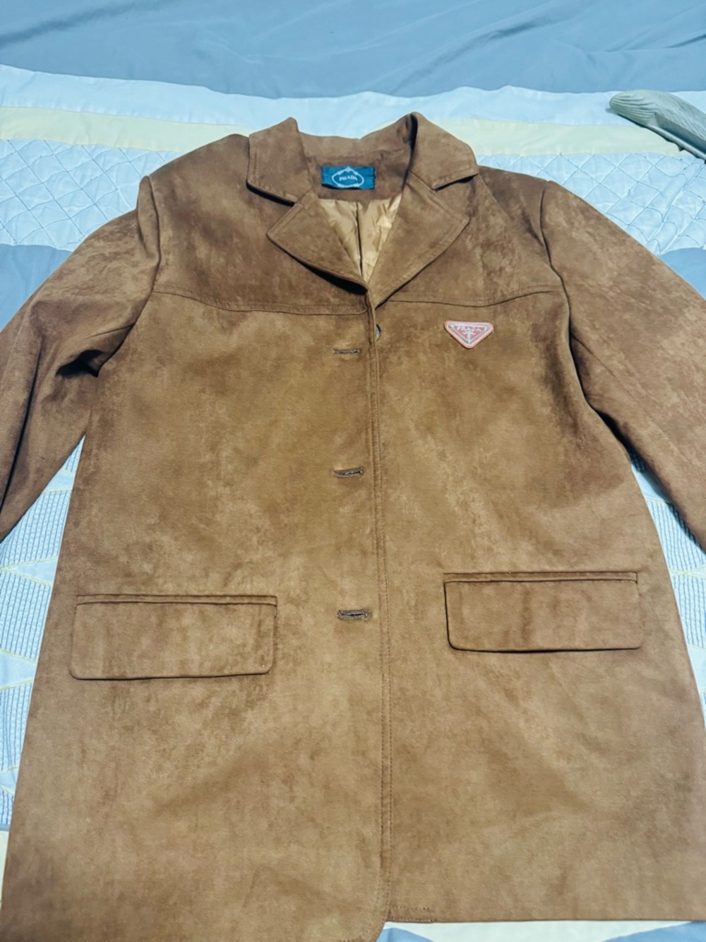 Prada Brown Suede Pea Coat